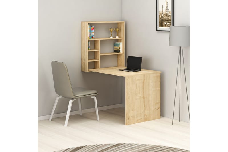 Irbene Väggskrivbord 59 cm med Förvaring Hylla - Natur - Möbler - Bord & matgrupper - Kontorsbord - Skrivbord