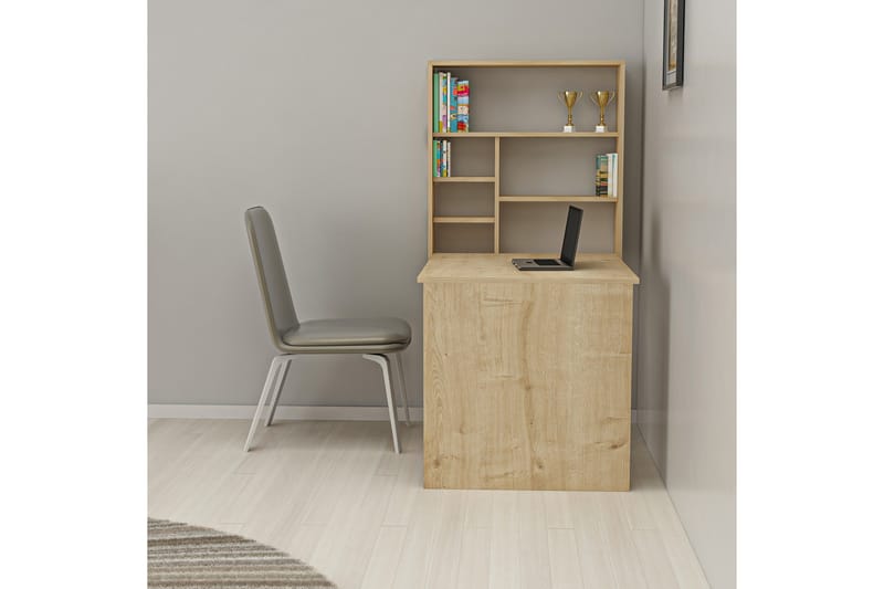 Irbene Väggskrivbord 59 cm med Förvaring Hylla - Natur - Möbler - Bord & matgrupper - Kontorsbord - Skrivbord