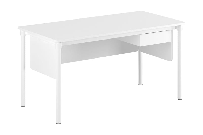 Kergonan Skrivbord 140 cm med Förvaring Låda - Vit - Möbler - Bord & matgrupper - Kontorsbord - Skrivbord