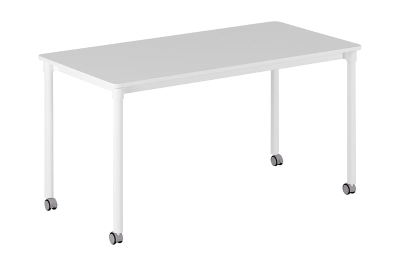 Kergonan Skrivbord 140 cm på Hjul - Vit - Möbler - Bord & matgrupper - Kontorsbord - Skrivbord
