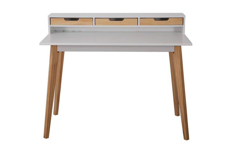 Kirchhellen Datorbord 110 cm med Förvaring 3 Lådor - Trä/Vit - Möbler - Bord & matgrupper - Kontorsbord - Skrivbord