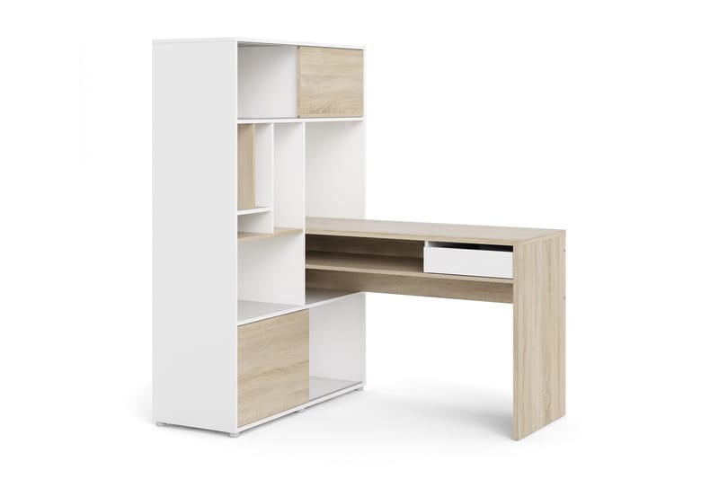 Klintberg Skrivbord 100 cm - Vit|Natur - Möbler - Bord & matgrupper - Kontorsbord - Skrivbord