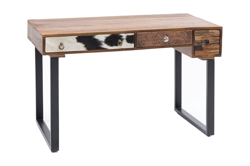 Kymari Skrivbord 120 cm med Förvaring 3 Lådor - Mangoträ/Flerfärgad - Möbler - Bord & matgrupper - Kontorsbord - Skrivbord