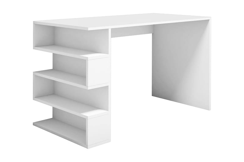 Limber Skrivbord 120 cm med Förvaring Hyllor Vit - Homemania - Möbler - Bord & matgrupper - Kontorsbord - Skrivbord
