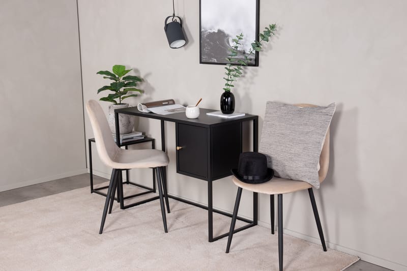 Lovenote Skrivbord 95 cm med Förvaring Skåp - Svart - Möbler - Bord & matgrupper - Kontorsbord - Skrivbord