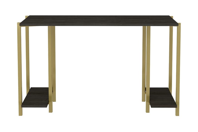 Malem Skrivbord 60x73,8x125,2 cm med förvaring - Guld/Antracit - Möbler - Bord & matgrupper - Kontorsbord - Skrivbord
