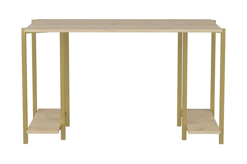 Malem Skrivbord 60x73,8x125,2 cm med förvaring - Guld/Brun - Möbler - Bord & matgrupper - Kontorsbord - Skrivbord