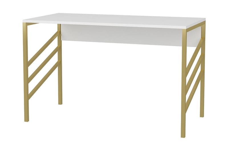 Malem Skrivbord 60x74,8x120 cm - Guld/Vit - Möbler - Bord & matgrupper - Kontorsbord - Skrivbord