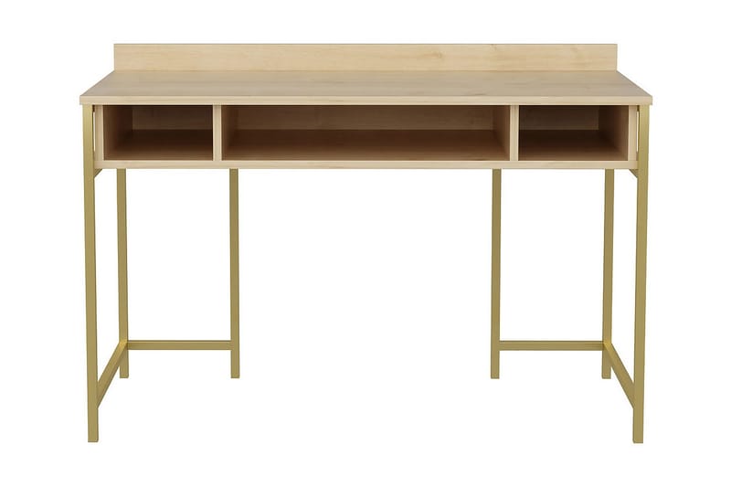 Malem Skrivbord 60x74,8x120 cm med förvaring - Guld/Brun - Möbler - Bord & matgrupper - Kontorsbord - Skrivbord