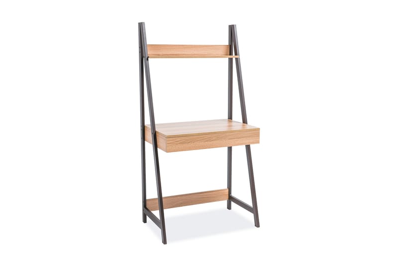 Matisa Skrivbord 74 cm med Förvaring Låda + Hylla - Natur/Mörkbrun - Möbler - Bord & matgrupper - Soffbord