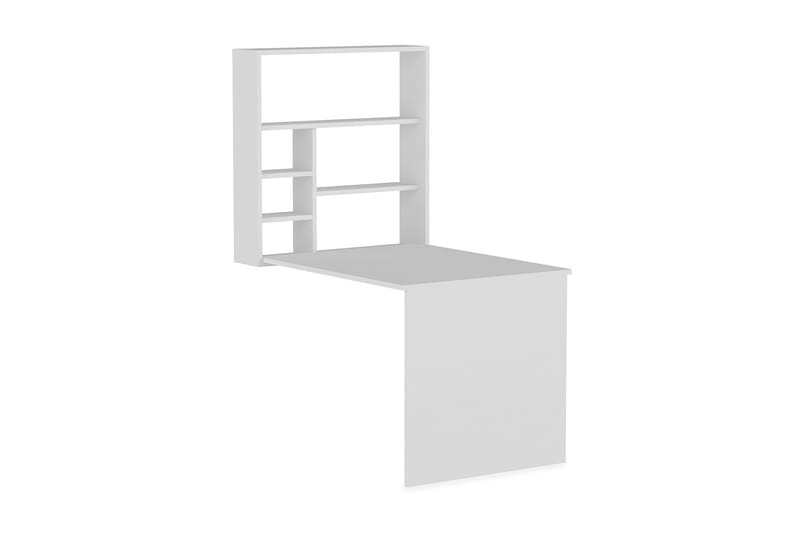 Mcmillan Väggskrivbord 90 cm med Förvaring Hyllor - Vit - Möbler - Bord & matgrupper - Kontorsbord - Skrivbord - Hörnskrivbord