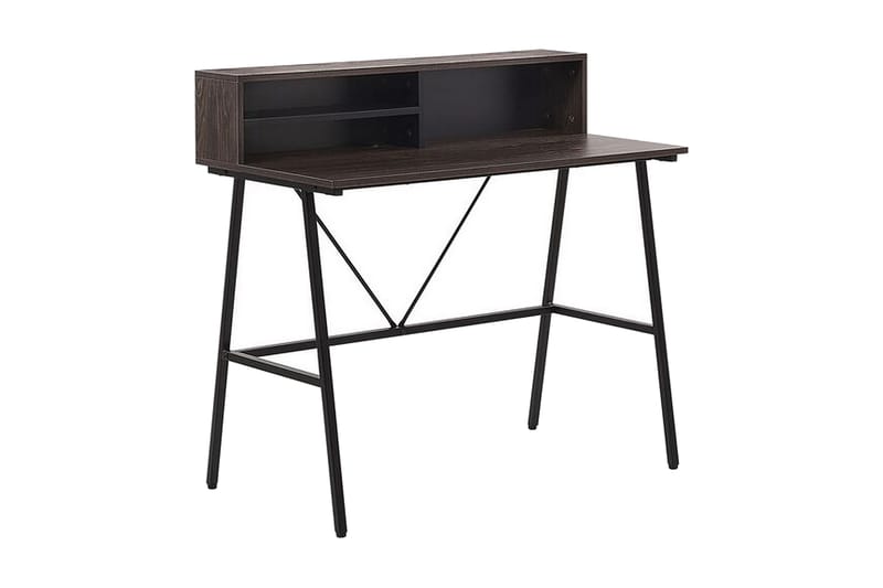 Mekesha Skrivbord 100 cm med Förvaring Hyllor - Mörkbrun - Möbler - Bord & matgrupper - Kontorsbord - Skrivbord