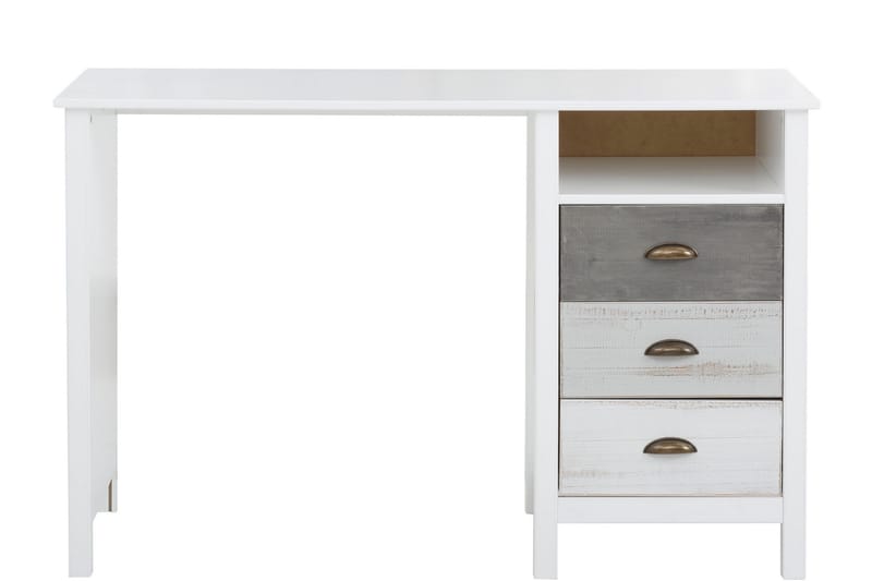 Meridian Skrivbord 140 cm - Vit/Ljusgrå/Mörkgrå - Möbler - Bord & matgrupper - Kontorsbord - Skrivbord