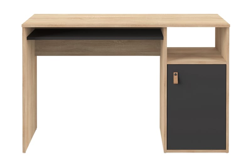 Mulliken Skrivbord 115 cm med Förvaring 2 Hyllor + Skåp - Brun/Svart - Möbler - Bord & matgrupper - Kontorsbord - Skrivbord