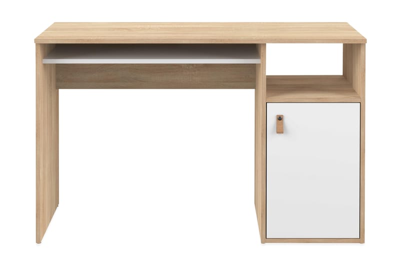 Mulliken Skrivbord 115 cm med Förvaring 2 Hyllor + Skåp - Brun/Vit - Möbler - Bord & matgrupper - Kontorsbord - Skrivbord
