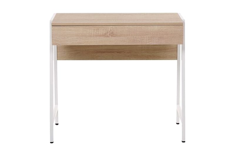 Mychell Skrivbord 84 cm med Förvaring Låda - Ljusbrun/Vit - Möbler - Bord & matgrupper - Kontorsbord - Skrivbord