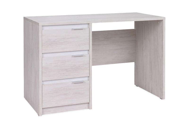 Najera Skrivbord 120 cm med Förvaring 3 Lådor - Vit/Grå/Beige - Möbler - Bord & matgrupper - Kontorsbord - Skrivbord