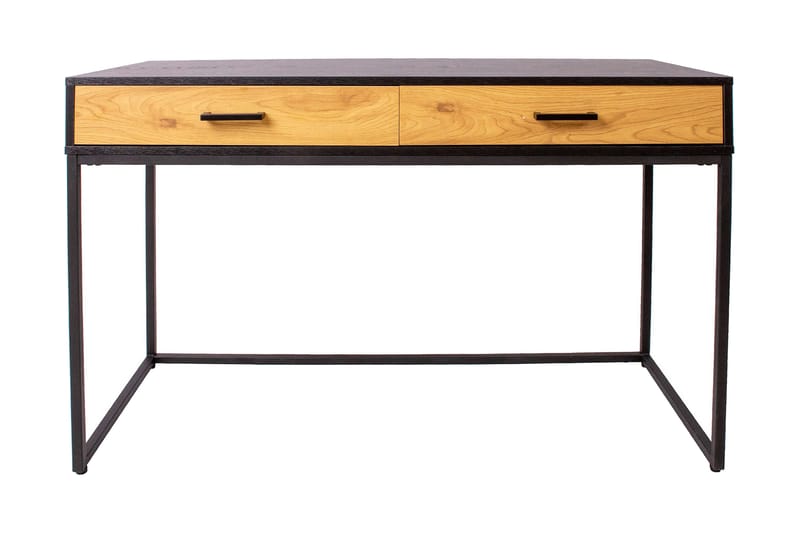 Nauerna Skrivbord 120 cm med Förvaring 2 Lådor - Ekfärg/Svart - Möbler - Bord & matgrupper - Kontorsbord - Skrivbord