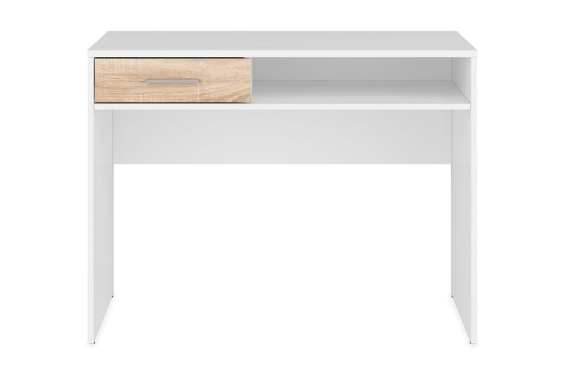 Nepo Plus Datorbord 100 cm med Förvaring Låda + Hylla - Vit - Möbler - Bord & matgrupper - Kontorsbord - Skrivbord