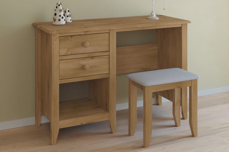 Nosel Skrivbord 110 cm med Förvaring 2 Lådor + Hylla - Brun - Möbler - Bord & matgrupper - Kontorsbord - Skrivbord