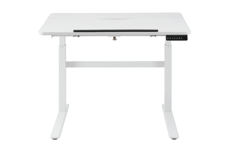 Office Elektriskt Skrivbord 159 cm Vit - Deltaco Office - Möbler - Bord & matgrupper - Kontorsbord - Skrivbord - Höj och sänkbart skrivbord