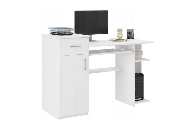 Orangs Skrivbord 120 cm med Förvaring Låda + Skåp + Hylla - Vit - Möbler - Bord & matgrupper - Kontorsbord - Skrivbord