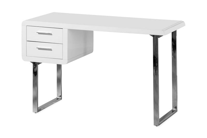 Pallas Skrivbord 120 cm med Förvaring 2 Lådor - Vit/Krom - Möbler - Bord & matgrupper - Kontorsbord - Skrivbord
