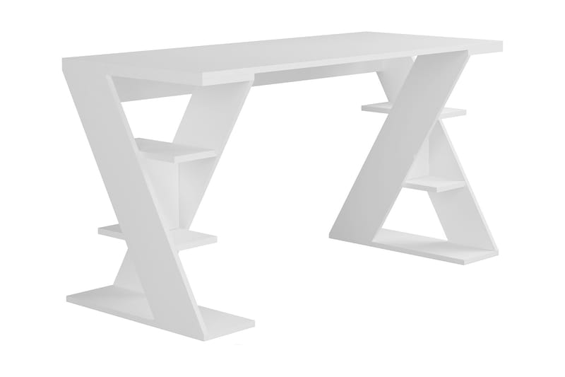 Pappilou Skrivbord 140 cm med Förvaring Hyllor - Vit - Möbler - Bord & matgrupper - Kontorsbord - Skrivbord