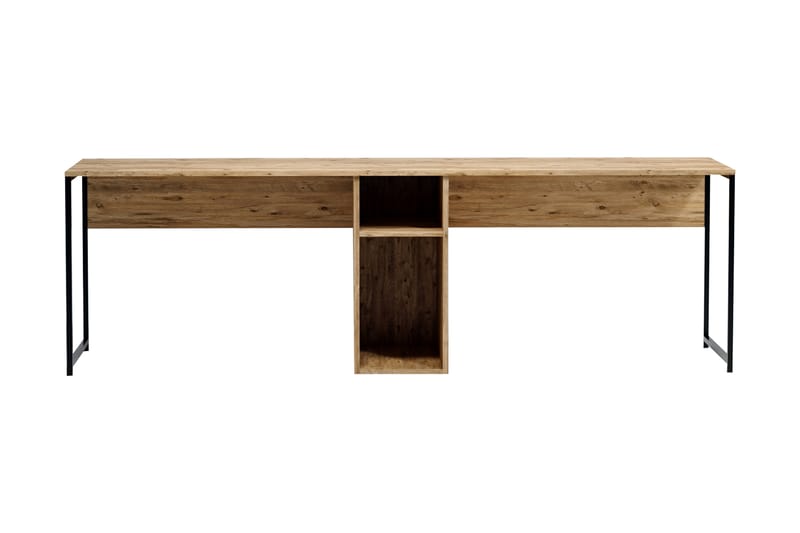 Pellafol Skrivbord 140 cm med Förvaring Hyllor - Natur/Svart - Möbler - Bord & matgrupper - Kontorsbord - Skrivbord