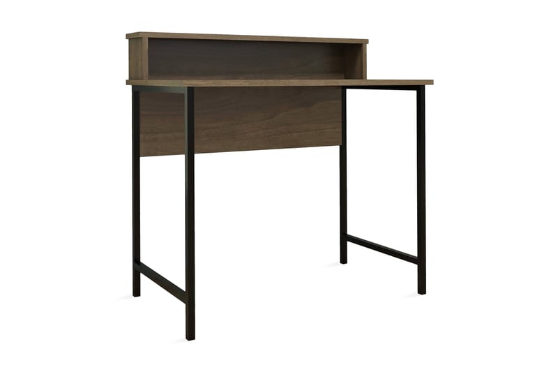 Puqa Design Skrivbord 90 cm med Förvaring Hylla - Valnötsbrun/Svart - Möbler - Bord & matgrupper - Kontorsbord - Skrivbord