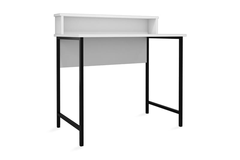 Puqa Design Skrivbord 90 cm med Förvaring Hylla - Vit/Svart - Möbler - Bord & matgrupper - Kontorsbord - Skrivbord