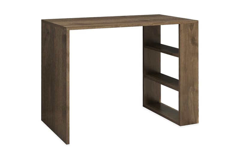 Puqa Design Skrivbord 90 cm med Förvaring Hyllor - Valnötsbrun - Möbler - Bord & matgrupper - Kontorsbord - Skrivbord
