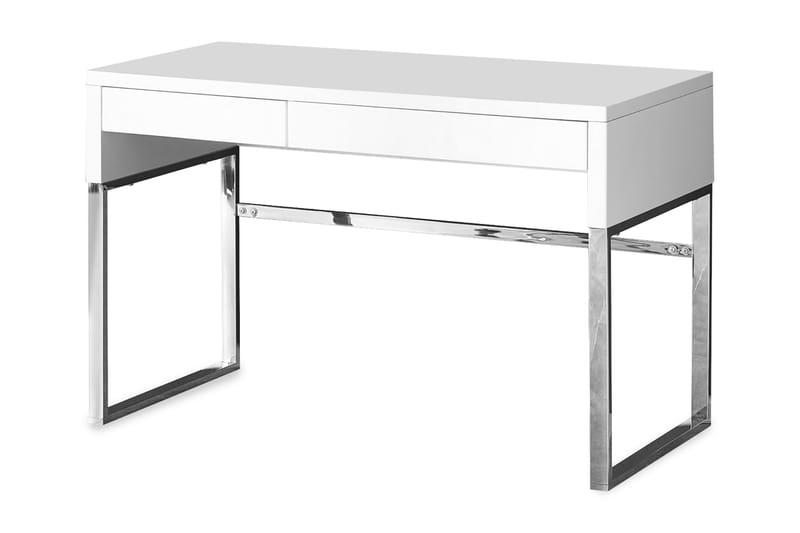 Rosaura Skrivbord 120 cm med Förvaring Lådor - Vit/Krom - Möbler - Bord & matgrupper - Kontorsbord - Skrivbord