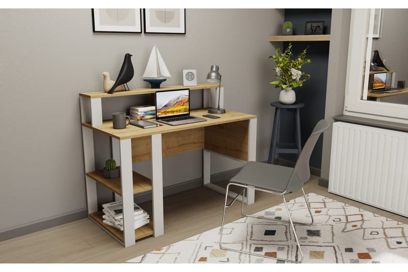 Ruelle Skrivbord 59,6x95,2x120 cm med förvaring - Ek - Möbler - Bord & matgrupper - Kontorsbord - Skrivbord