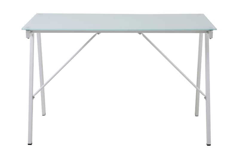 Salvanes Skrivbord 113 cm - Glas/Vit - Möbler - Bord & matgrupper - Kontorsbord - Skrivbord
