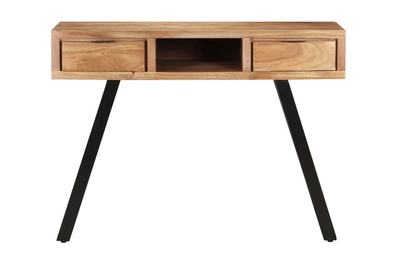 Skrivbord 110x50x75 cm massivt akaciaträ med levande kant - Brun - Möbler - Bord & matgrupper - Kontorsbord - Skrivbord