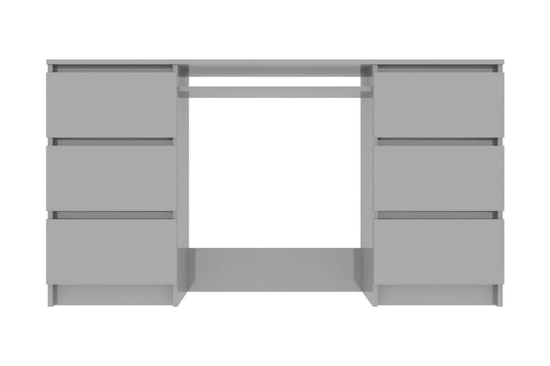 Skrivbord grå högglans 140x50x77 cm spånskiva - Grå - Möbler - Bord & matgrupper - Kontorsbord - Skrivbord