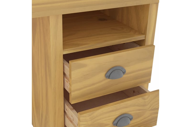 Skrivbord Hill Range med 3 lådor 120x50x74 cm massiv furu - Brun - Möbler - Bord & matgrupper - Kontorsbord - Skrivbord