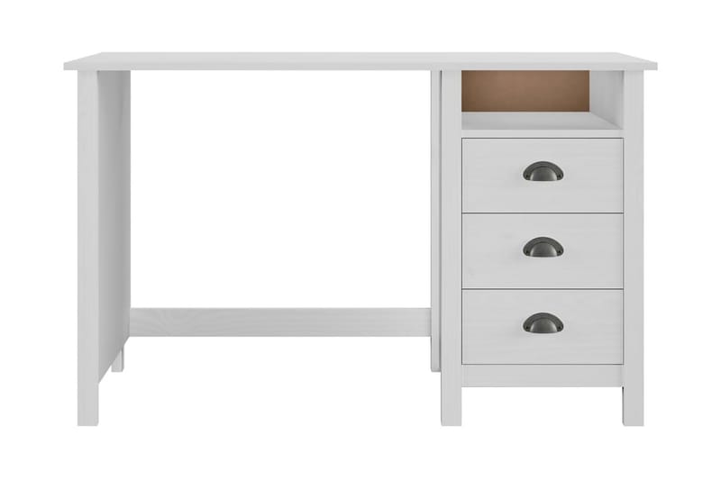 Skrivbord Hill Range med 3 lådor 120x50x74 cm massiv furu - Vit - Möbler - Bord & matgrupper - Kontorsbord - Skrivbord