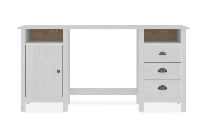 Skrivbord Hill Range vit 150x50x74 cm massiv furu - Vit - Möbler - Bord & matgrupper - Kontorsbord - Skrivbord
