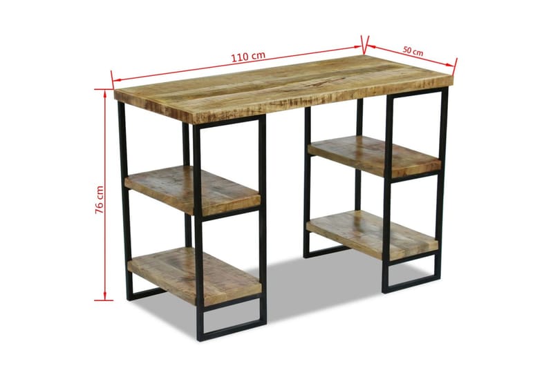 Skrivbord mangoträ 110x50x76 cm - Brun - Möbler - Bord & matgrupper - Kontorsbord - Skrivbord