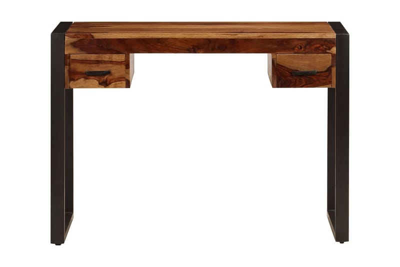 Skrivbord med 2 lådor 110x50x77 cm massivt sheshamträ - Brun - Möbler - Bord & matgrupper - Kontorsbord - Skrivbord