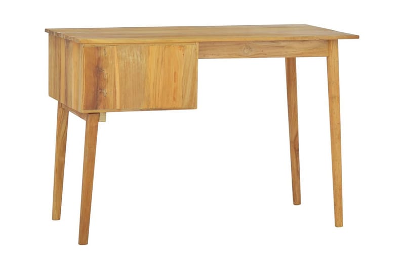 Skrivbord med 2 lådor 110x52x75 cm massivt teak - Brun - Möbler - Bord & matgrupper - Kontorsbord - Skrivbord