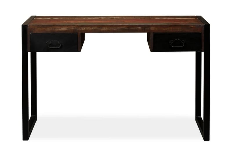 Skrivbord med 2 lådor massivt återvunnet trä 120x50x76 cm - Flerfärgad - Möbler - Bord & matgrupper - Kontorsbord - Skrivbord