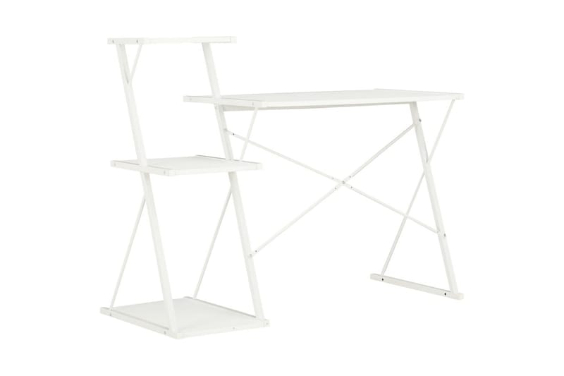 Skrivbord med hylla vit 116x50x93 cm - Vit - Möbler - Bord & matgrupper - Kontorsbord - Skrivbord