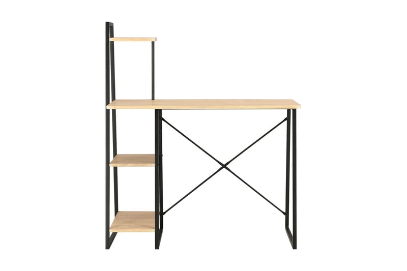 Skrivbord med hyllenhet svart och ek 102x50x117 cm - Svart - Möbler - Bord & matgrupper - Kontorsbord - Skrivbord