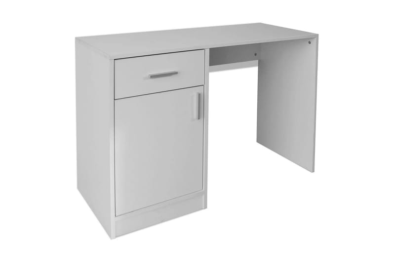 Skrivbord med låda och skåp vit 100x40x73 cm - Vit - Möbler - Bord & matgrupper - Kontorsbord - Skrivbord