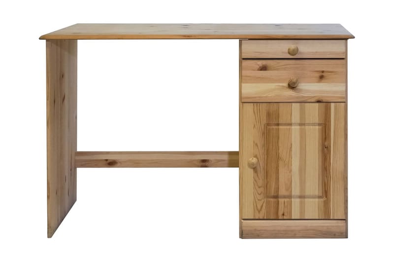 Skrivbord med lådor 110x50x74 cm massiv furu - Brun - Möbler - Bord & matgrupper - Kontorsbord - Skrivbord