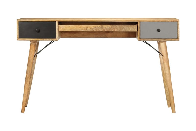 Skrivbord med lådor 130x50x80 cm massivt mangoträ - Brun - Möbler - Bord & matgrupper - Kontorsbord - Skrivbord