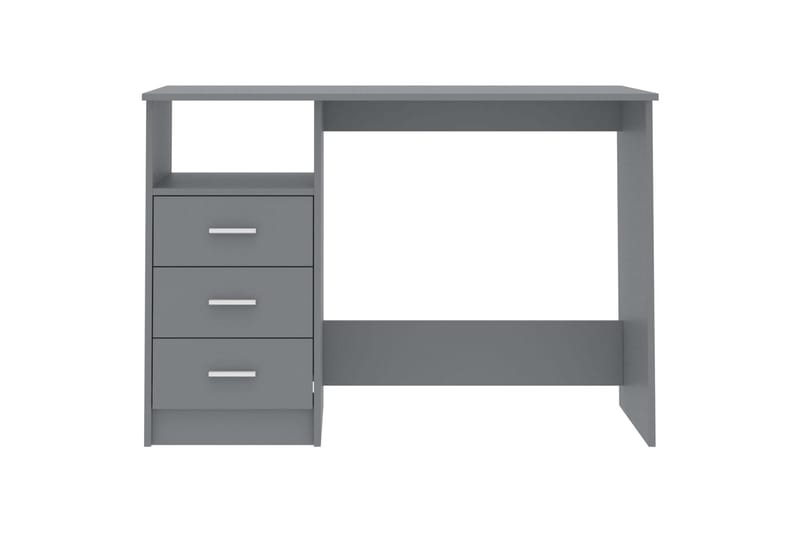 Skrivbord med lådor grå 110x50x76 cm spånskiva - Grå - Möbler - Bord & matgrupper - Kontorsbord - Skrivbord